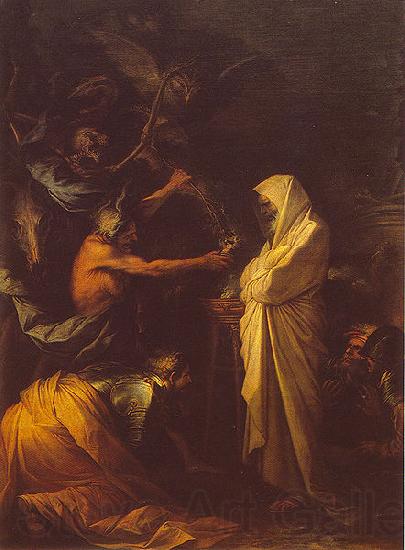 Salvator Rosa L ombre de Samuel apparaissant a Saul chez la pythonisse d Endor. Spain oil painting art